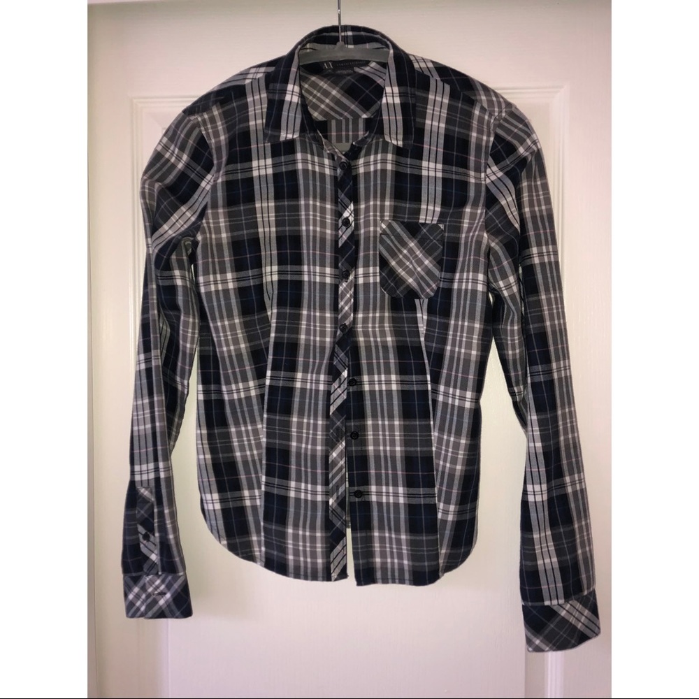 Armani Exchange plaid shirt